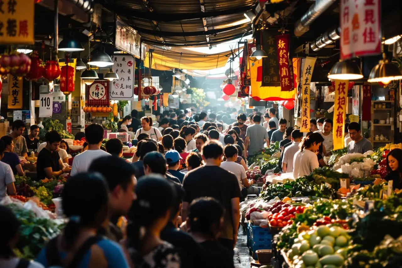 每日吃瓜 - 某地菜市场突发纠纷，围观群众拍下全过程